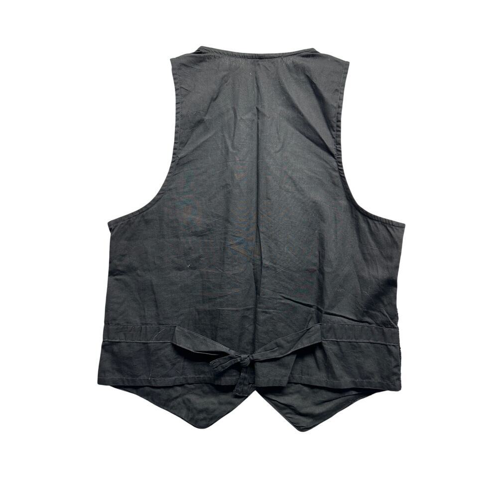 Vintage Casey & Max Black Beaded Vest Boho Festival Y2K Size S 100% Cotton - Picture 6 of 7